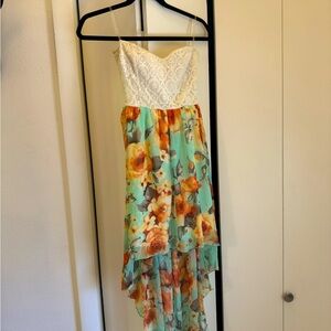 High low floral dress